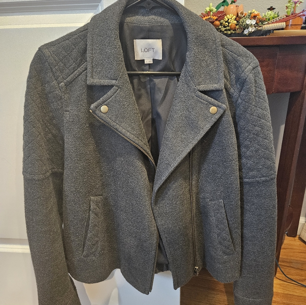 Loft cropped moto/bomber soft jacket